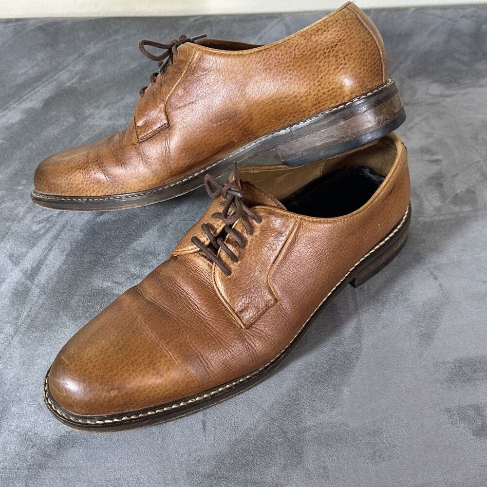 Beckett Simonon Plain Toe Brown Leather Dress Shoes  11